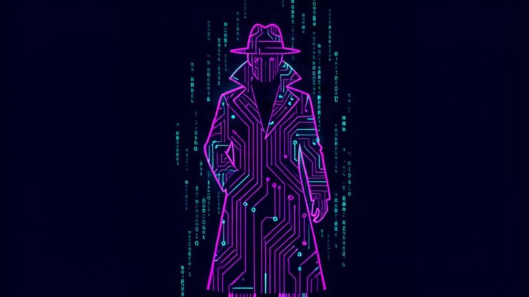 AI detective character solving mysteries