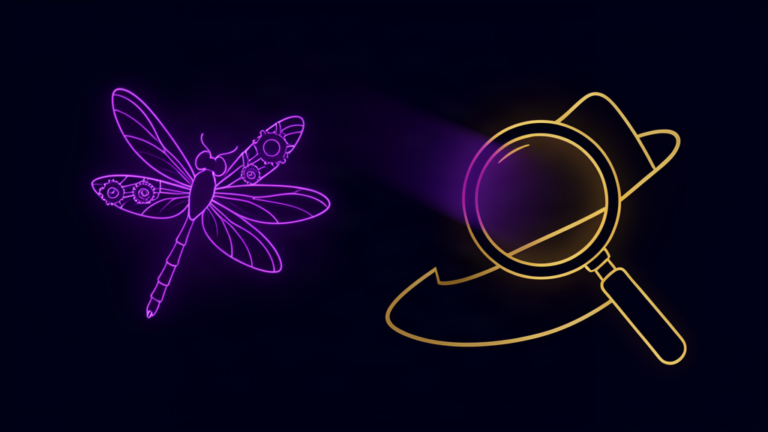 real spy gadgets - abstract dark theme illustration